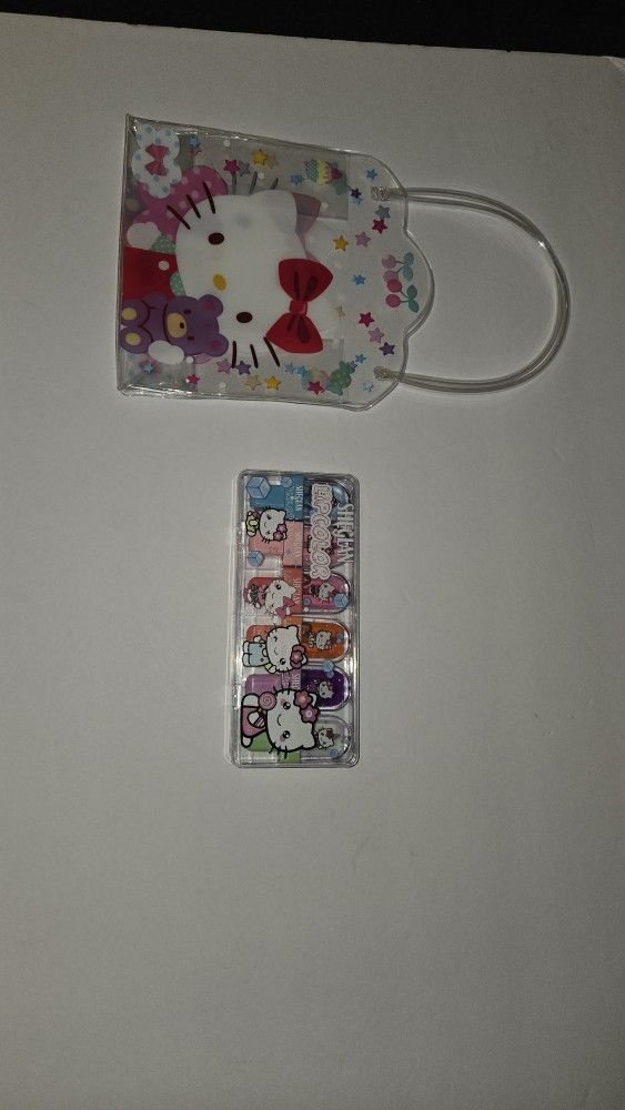 Hello Kitty Clear Bag And Lip Color Gloss