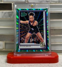OLIVIA MILES 2025-26 Donruss Rated Prospect Holo Green Laser  WNBA Lynx  #89