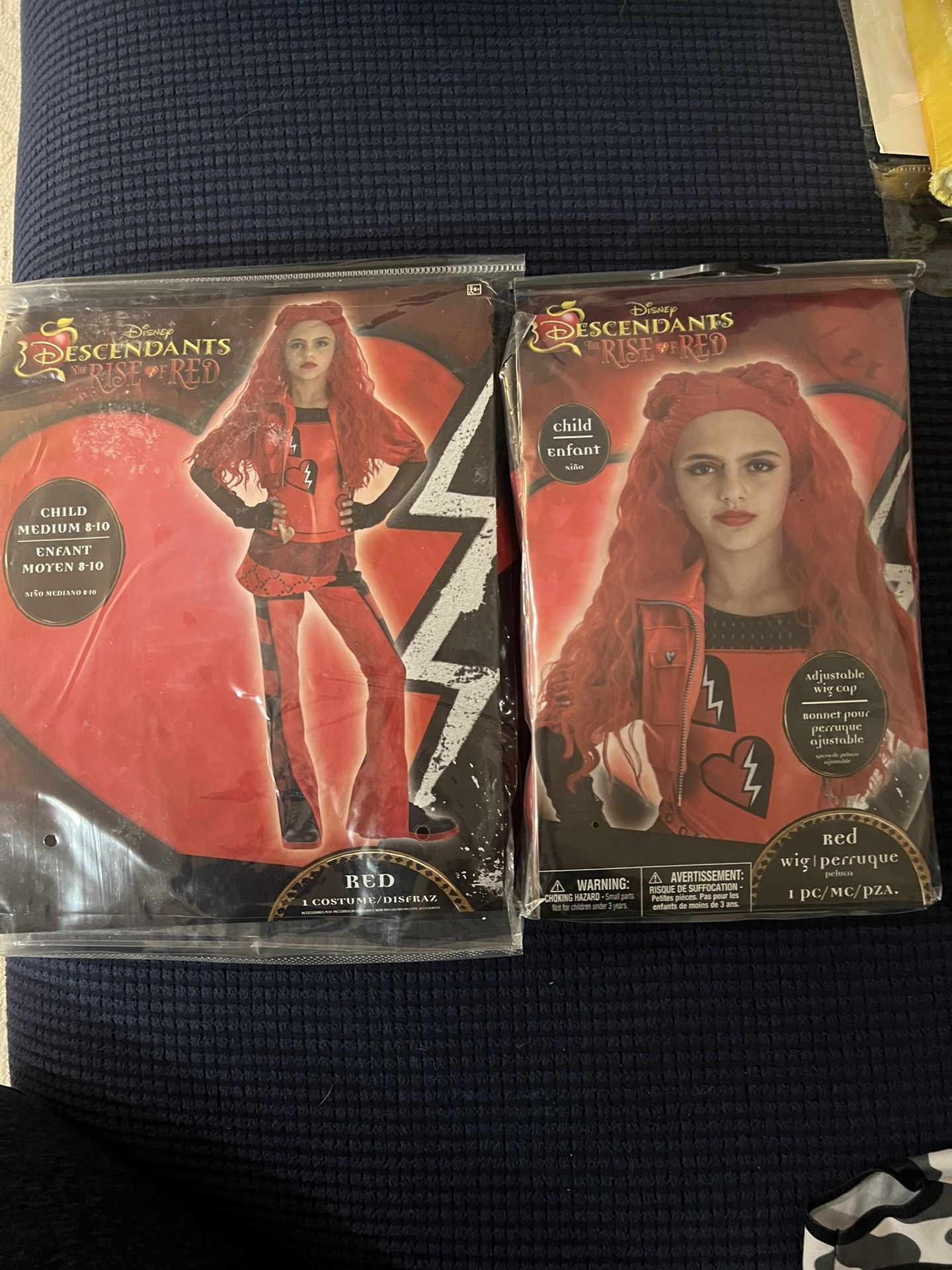 Disney’s Descendants The Rise Of Red Child, Medium Costume And Wig For Children Cosplay Halloween Christmas Gift Christmas Present Boy Girl Christmas