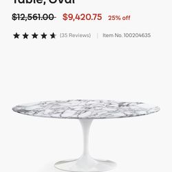 Tulip Knoll Saarinen Table- 47in + mid-century chairs