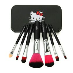 Brand New Cute Kawaii Hello Kitty Makeup Brush Set with Tin