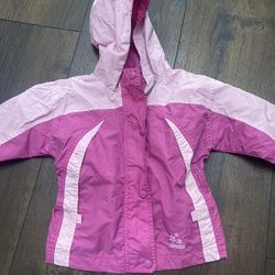 Girls Pink Windbreaker Jacket Size 24 Months By Osh Kosh #4
