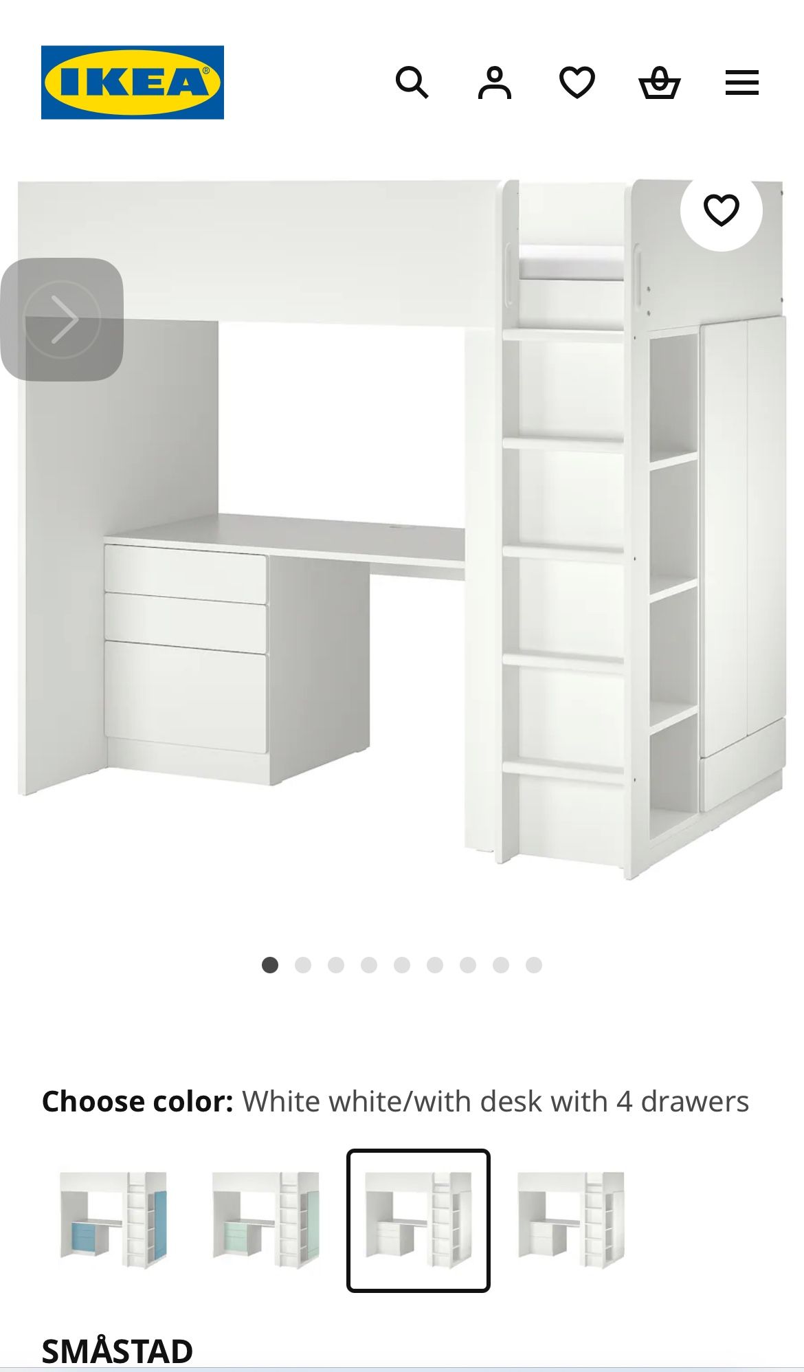 IKEA Loft Bed (bunk Bed With Mattress And Desk)