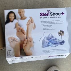 SteriShoe+ UV Germ + Odor Eliminator, a device designed to sanitize footwear