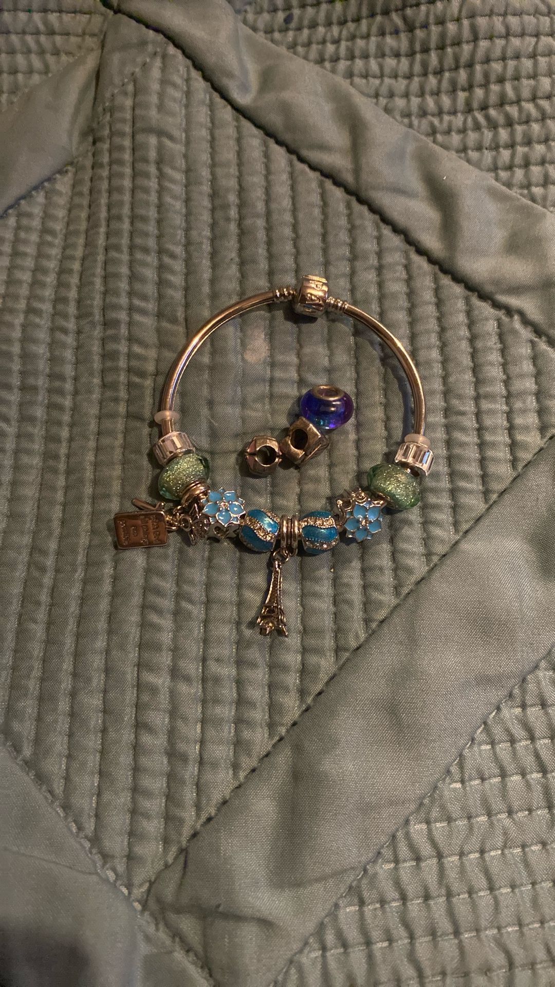 Pandora bracelet with charms