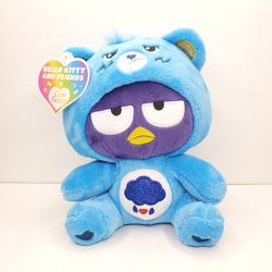 NEW Hello Kitty and Friends X Care Bears Badtz-Maru Grumpy Bear Plush Sanrio 