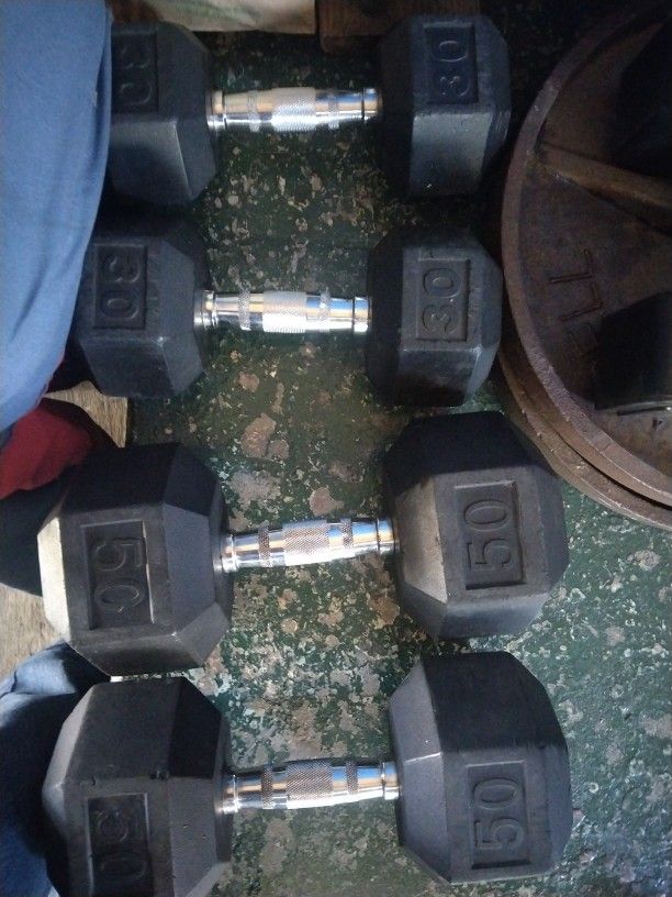 50lb and 30lb Dumbbells