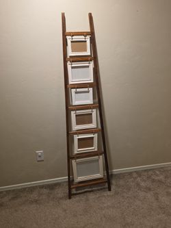 Collage wood frame ladder