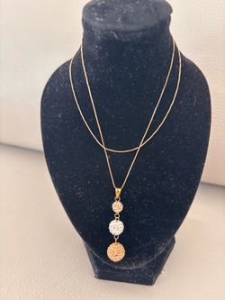 10k gold 925 silver pendant necklace