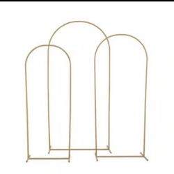 Set Of 3 Gold Arches For Backdrop 