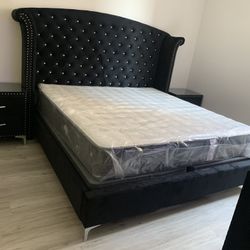 New In Box King Bed Frame +Mattress (Read Description Below)