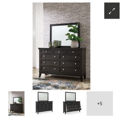 Excellent Condition King Bed And Dresser With Mirror For Sale 