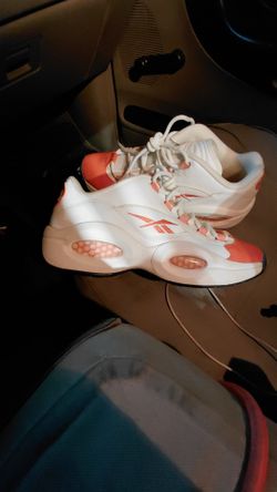 REEBOK-IVERSON-QUESTIONS-ORANGE & BLUE Size 9
