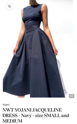 New with tags Yojani Jacqueline Navy Midi Dress