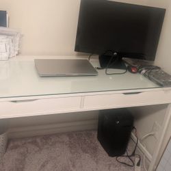 Computer Desk With custom glass