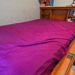 $120 – Full Size Bed Frame (Mattress Included) with Under-Storage + Dresser