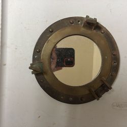Repurposed Boat Window. Vanity Mirror