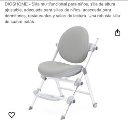 DIOSHOME - Multifunctional children's chair, height adjustable chair, suitable for children's chairs, suitable for bedrooms, restaurants and reading r