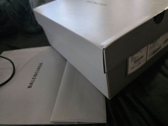 Balenciaga shopping bag and empty shoe box
