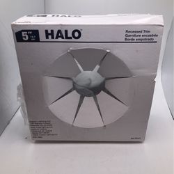 Halo 5” 5001p White Trim Ring With Baffle 