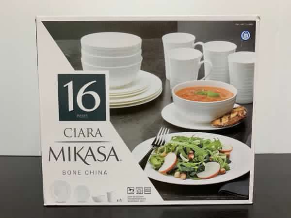 Dinnerware Set Plates Bowls Cups Juego de Cocina Platos Vasos 16Pcs Mikasa Ciara
