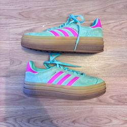 Used adidas Gazelle Bold Pulse Mint Pink (Women's) size 5.5