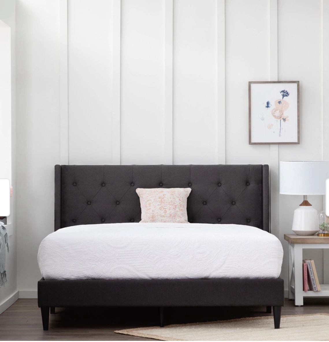 FREE DELIVERY BLACK/GREY KING SIZE BED FRAME