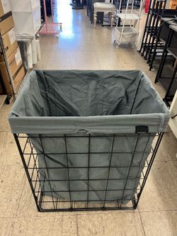 SONGMICS 23.8 Gal (90L) Laundry Hamper Basket Collapsible Clothes Hamper - Gray