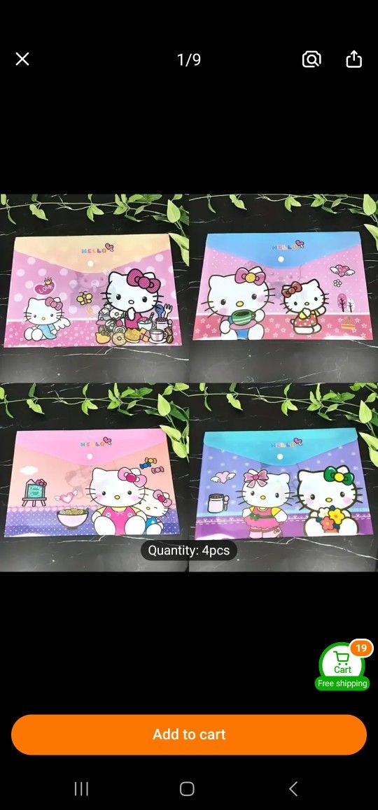 Hello Kitty Envelope Holder 4 Piece Set