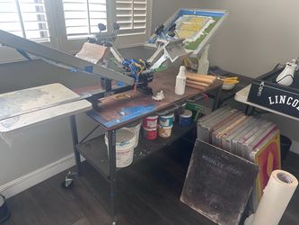 Ruined Silk Screen Press & Screen print supplies