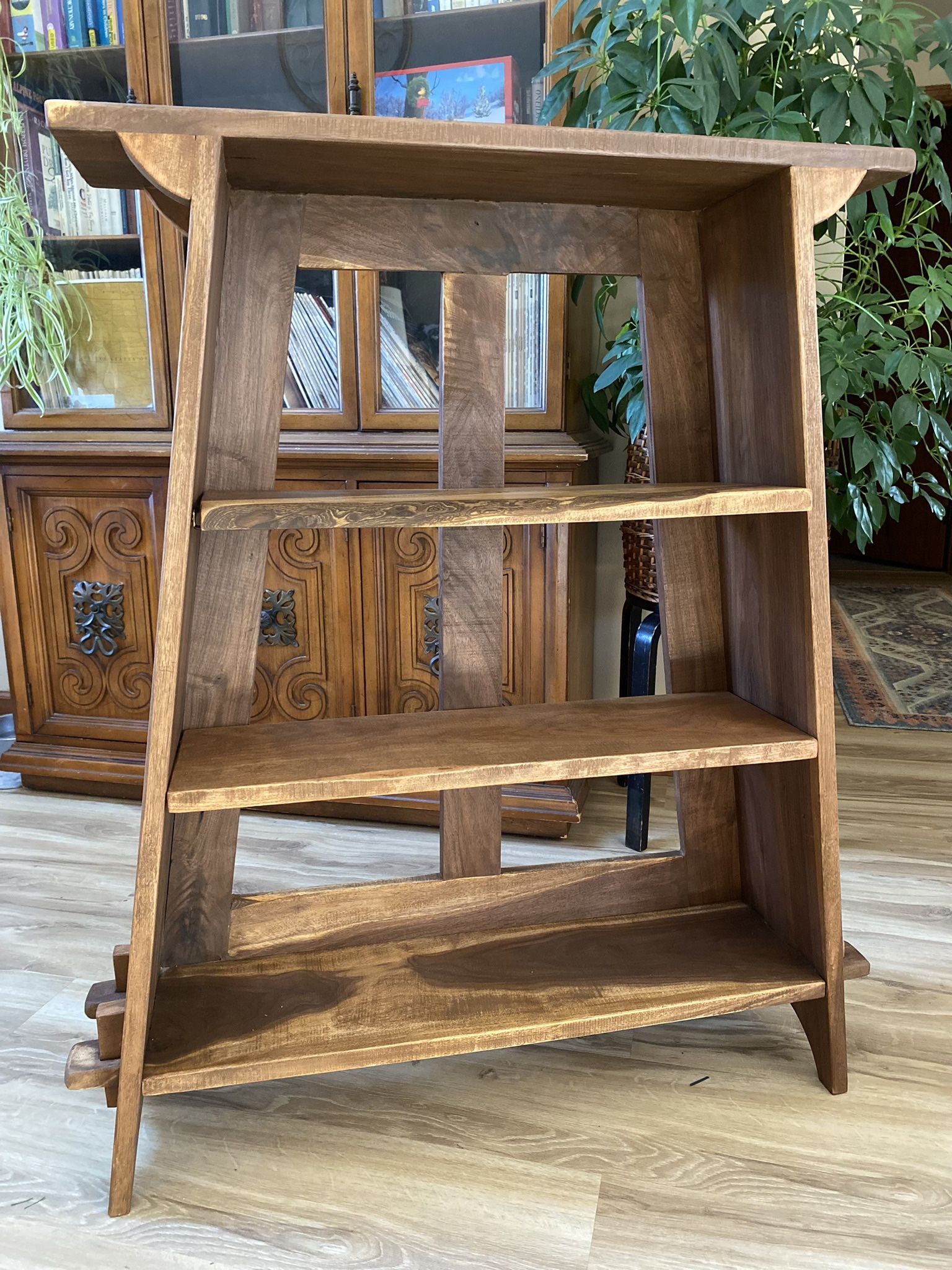 Walnut Bookcase - Handcrafted Custom Woodwork 