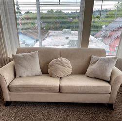 Beige Sofa & Chair - $250 Obo