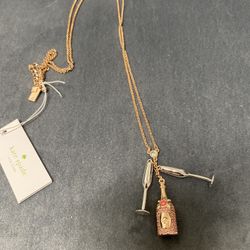 New With Tags Kate Spade Champagne New Years Eve Necklace 
