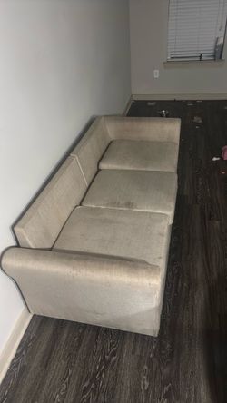 Beige Fabric 3-Seat Sofa