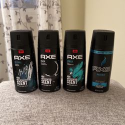 4 Axe Deodorant Body Spray