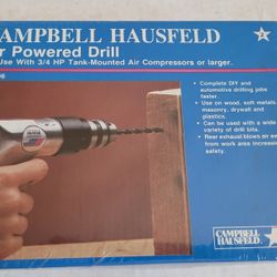Campbell Hausfeld Air Powered Drill New/Sealed TL1006 