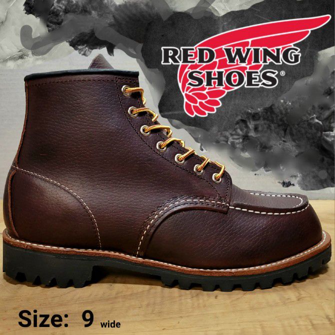 New RED WING Men's Heritage 6" Lug Moc Soft Toe Work Boots Botas Size: 9 wide