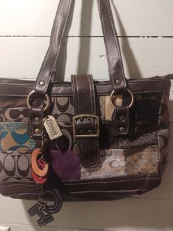 Coach limited edition holiday patchwork bag