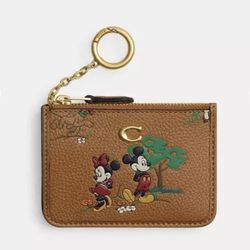 Coach Disney X Essential Mini ID Card Case With Mickey Mouse And  Minnie Mouse