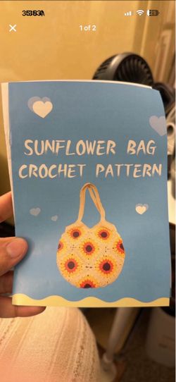 SUNFLOWER CROCHET BAG SET ( new)
