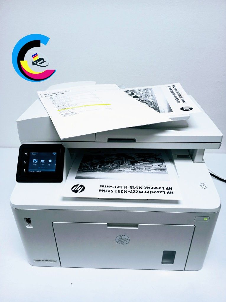 Laser Printer Hp LaserJet Pro MFP M227fdw || All-in-One || Touch Screen || WIRELESS || Prints Automatically Double-Sided || Speed Up To 30ppm ||