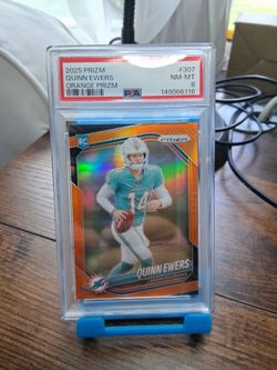 Quinn Ewers Psa 8 Orange Prizm Rookie Refractor  Sp /249