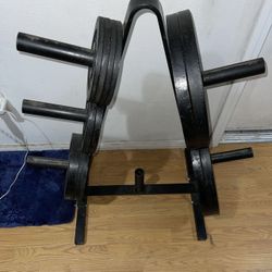 Olympic Barbell & Weight Set ONLY / Stand SOLD