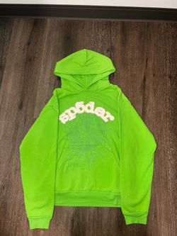 Slime Green Sp5der Hoodie