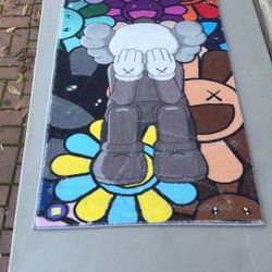 Kaws X Murakami Rug/ Wall Art