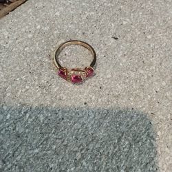 Real 14kt Gold Ruby Ring 