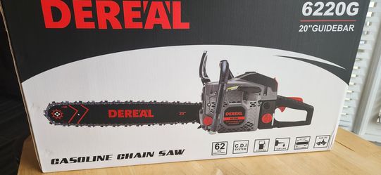 NEW 62cc Gas Chainsaw β 20" Bar Dereal 6220G