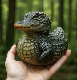 Alligator Duck Statue