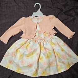 Toddler Dress With Cardigan 