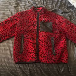 Supreme Leopard Fleece Reversible Jacket